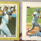 WILLIE WILSON 1987 + 1989 Topps Minis.  ROYALS
