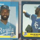 WILLIE WILSON 1986 + 1987 Fleer Minis.  ROYALS