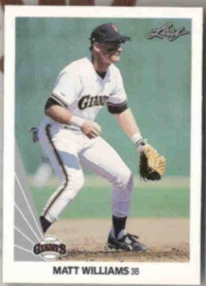 MATT WILLIAMS 1990 Leaf #94.  GIANTS