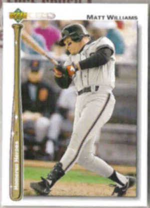 MATT WILLIAMS 1992 Upper Deck HR Heores Ins.  GIANTS