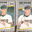 MATT WILLIAMS (2) 1989 Fleer #346.  GIANTS