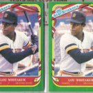 LOU WHITAKER (2) 1987 Fleer Star Stickers #122.  TIGERS