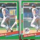 KEN GRIFFEY SR. (2) 1991 Donruss #452.  MARINERS