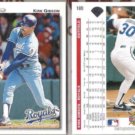 KIRK GIBSON (2) 1992 Upper Deck #180.  ROYALS
