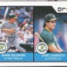 MARK McGWIRE 1990 US Playing Card Co. w/ Canseco.  Wild  A's