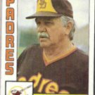 DICK WILLIAMS 1984 Topps #742.  PADRES