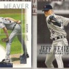 JEFF WEAVER 2002 Topps Reserve + 2000 Skybox Dominion.  TIGERS