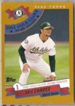ERIC CHAVEZ 2002 Topps + 2000 UD MVP.  A's