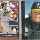 JASON GIAMBI 1997 + 1998 Upper Deck.  A's