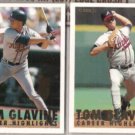 TOM GLAVINE (2) 1993 Fleer Career HL #11 + 15.  BRAVES