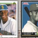KEN GRIFFEY Jr. 1990 Upper Deck + 1991 Score.  MARINERS
