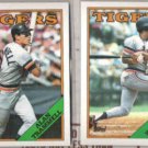 ALAN TRAMMELL + LOU WHITAKER 1988 Topps.  TIGERS