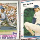 RICK SUTCLIFFE 1982 Topps + 1988 Fleer.  DODGERS / CUBS