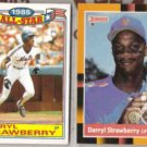 DARRYL STRAWBERRY 1986 Topps AS Glossy + 1988 Donruss Best.  METS