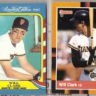 WILL CLARK 1987 Fleer LE + 1988 Donruss Best.  GIANTS