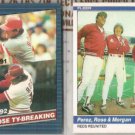 PETE ROSE 1984 Fleer + 1986 Donruss.  REDS / PHILLIES