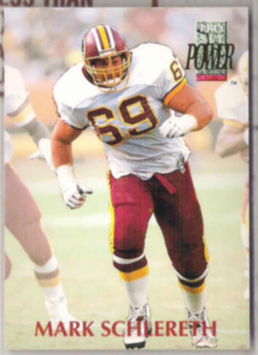 MARK SCHLERETH 1992 Pro Set Power #69. REDSKINS