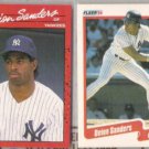 DEION SANDERS 1990 Donruss + Fleer.  YANKEES
