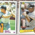 GRAIG NETTLES 1983 Donruss + 1984 Topps.  YANKEES
