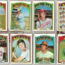 1972 Topps Baseball (8) Card (off-center) Lot in Nice Shape.