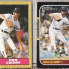 RON GUIDRY 1987 Topps #375 + Donruss #93.  YANKEES