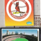 CARDINALS MLB Fleer Logo Sticker + Busch Stad. Card