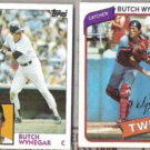 BUTCH WYNEGAR 1980 + 1984 Topps.  NYY / MINN.