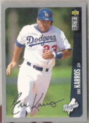 ERIC KARROS 1996 UD CC Silver Signature.  DODGERS