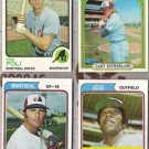 VINTAGE MLB EXPOS (4) Card Lot - 1972 - 74.