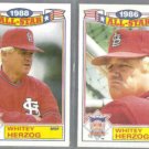WHITEY HERZOG 1987 + 1989 Topps AS Glossy.  CARDS