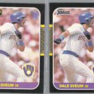 DALE SVEUM 1987 Donruss + 1987 Leaf.   BREWERS