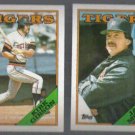 KIRK GIBSON #605 + JACK MORRIS #340 1988 Topps.  TIGERS