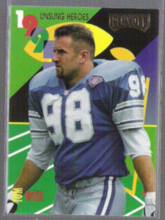 TOM BEER 1995 Playoff Unsung Hero #9. LIONS