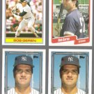 BOB GEREN (4) Card Lot (1990 + 1992) w/ Gold.  YANKEES