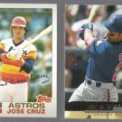 JOSE CRUZ 1982 Topps #325 + CRUZ Jr. 2000 UD Gold Reserve Ins.  HOUS / JAYS