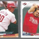 DARREN DAULTON 1993 Ultra #86 + 1996 Score #12.  PHILLIES