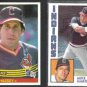 RON HASSEY 1984 Donruss #460 + MIKE HARGROVE 1984 Topps #764.  INDIANS