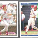 PAUL O'NEILL 1992 Upper Deck #464 + 1992 Score #57.  REDS
