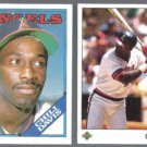 CHILI DAVIS 1988 Topps Traded + 1989 Upper Deck.  ANGELS
