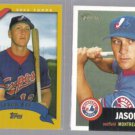 JASON BAY 2010 Topps Insert #CMT167 + 2002 Topps Heritage #355.  EXPOS