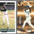 PRESTON WILSON 1992 Classic Draft #117 + 1999 Skybox Thunder #12. NYM / MARLINS