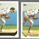 MIKE BORDICK 1993 Topps Gold Insert w/ sister #639.  A's