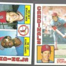 JOHN STUPER 1984 Topps #186 + #49. CARDS