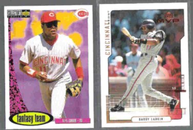 BARRY LARKIN 1995 Upper Deck CC #276 + 2000 UD MVP #158. REDS