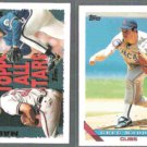 GREG MADDUX 1995 Topps #392 + 1993 Topps #183. BRAVES / CUBS