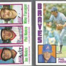 PHIL NIEKRO 1980 Topps #205 + 1984 Topps #650.  BRAVES