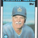 DICK WILLIAMS 1986 Topps Traded #124T.  MARINERS