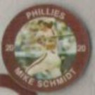 MIKE SCHMIDT 1984 7/11 Slurpee Pog #4 of 24.  PHILLIES