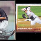 MANNY MACHADO 2011 Bowman Platinum Report Insert + 2015 Topps.  ORIOLES
