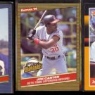 JOE CARTER (3) Card INDIANS Lot (1986 + 1988) Donruss.